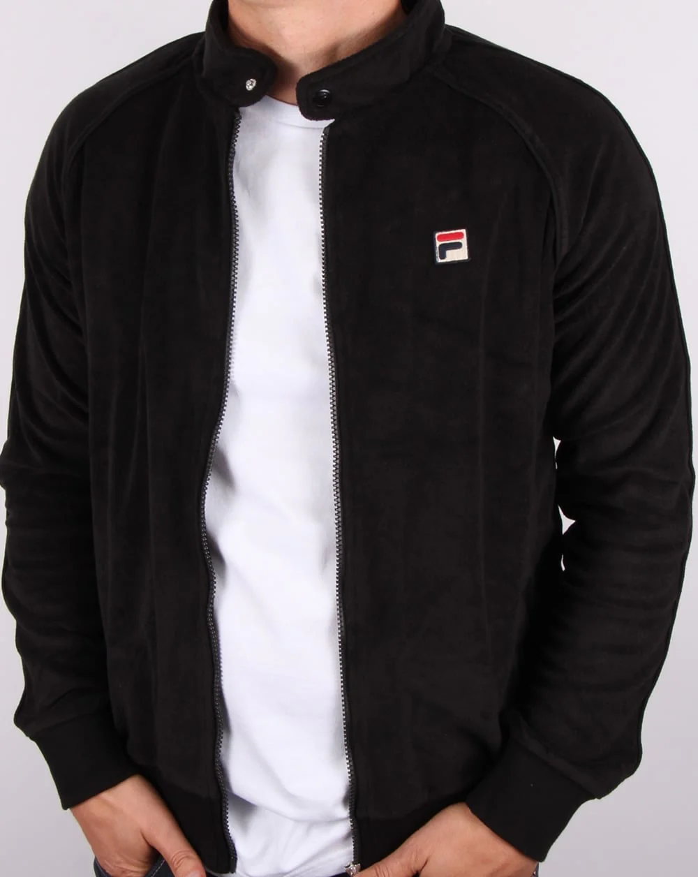 Fila Vintage Terry Track Top Black - Image 4