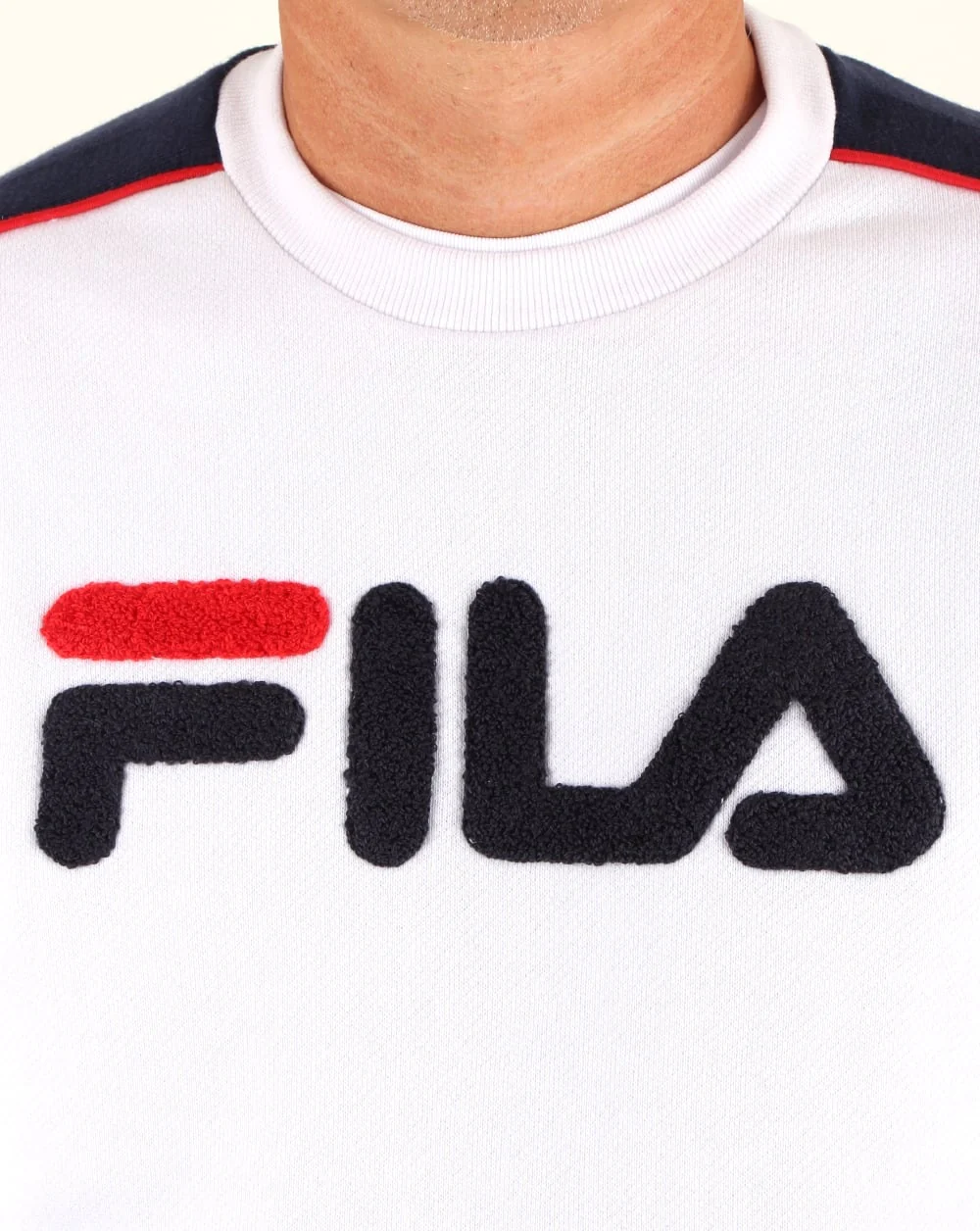 Fila Vintage Toby Sweatshirt White - Image 2