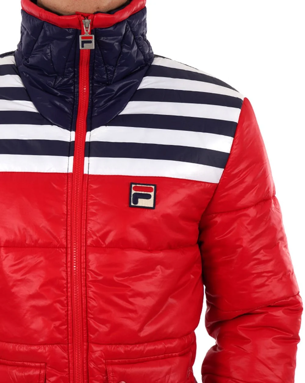 Fila Vintage Uomo Padded Jacket Red - Image 2