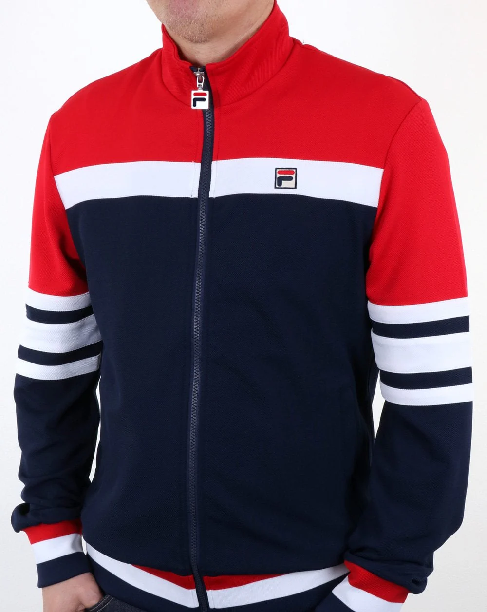 Fila Vintage Vilas Business Track Top Navy White Red