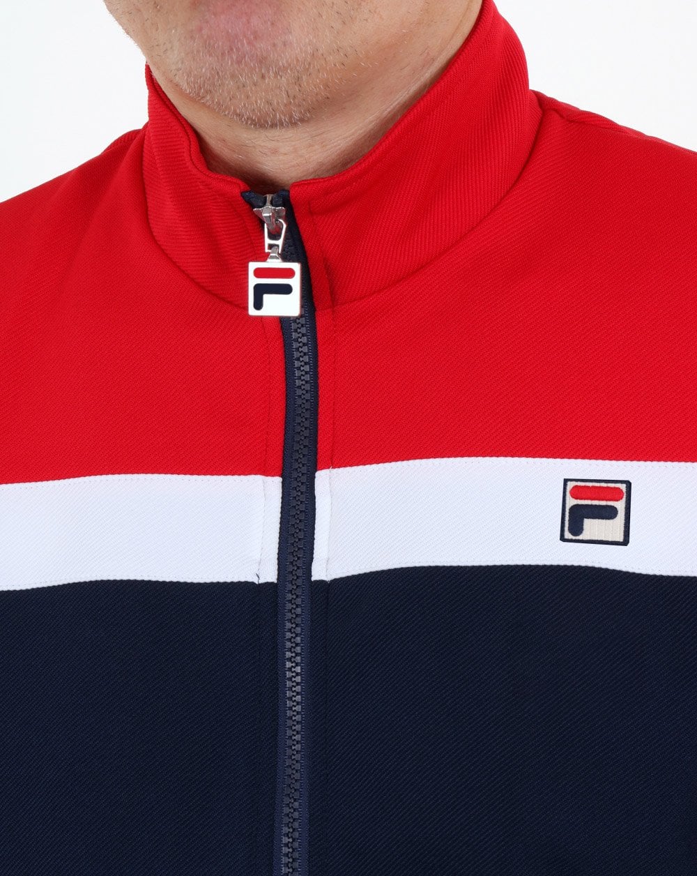 Fila Vintage Vilas Business Track Top Navy White Red - Image 2