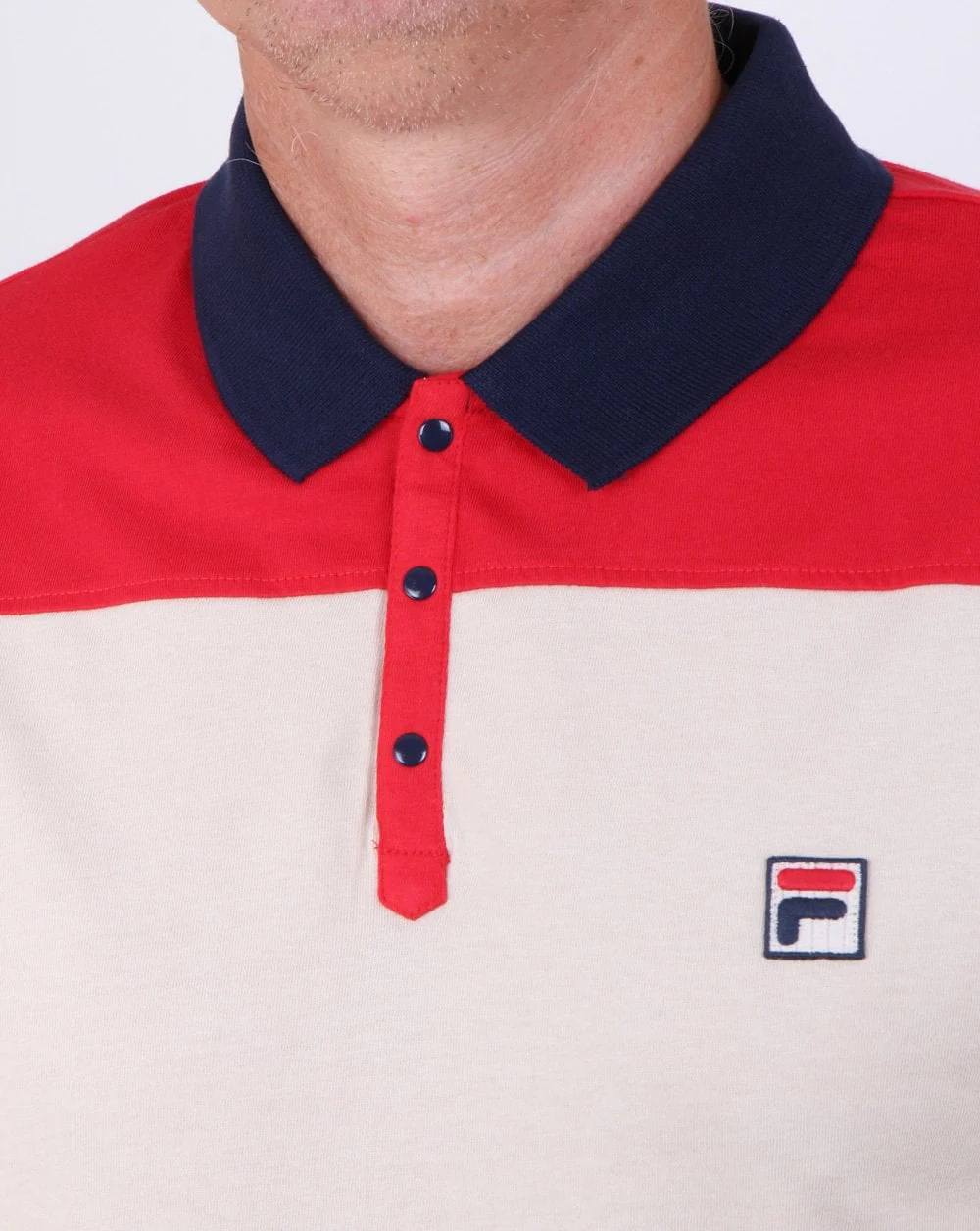 Fila Vintage Vilas Polo Shirt Chinese Red - Image 2