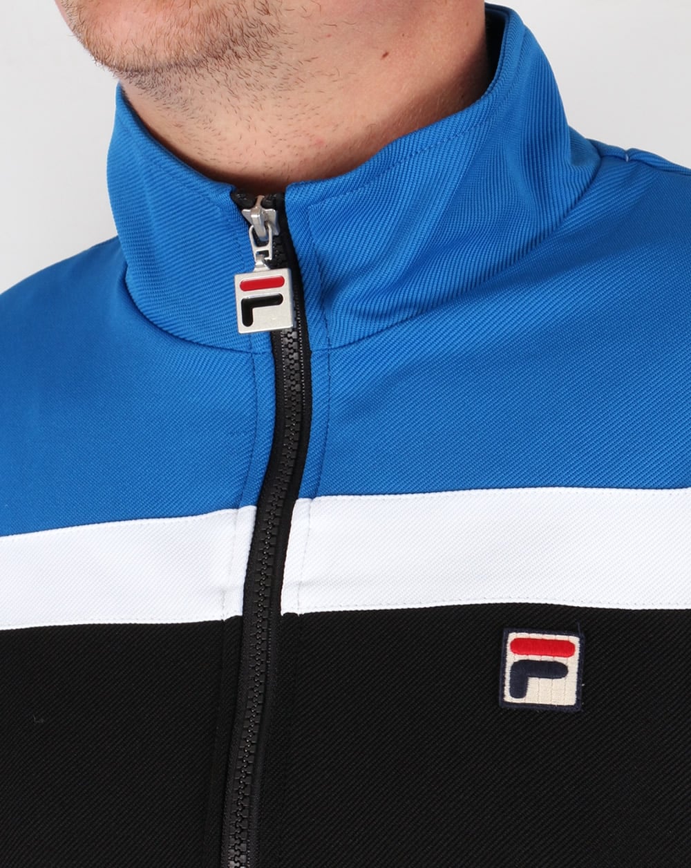 Fila Vintage Vilas Track Jacket Black/Royal - Image 2