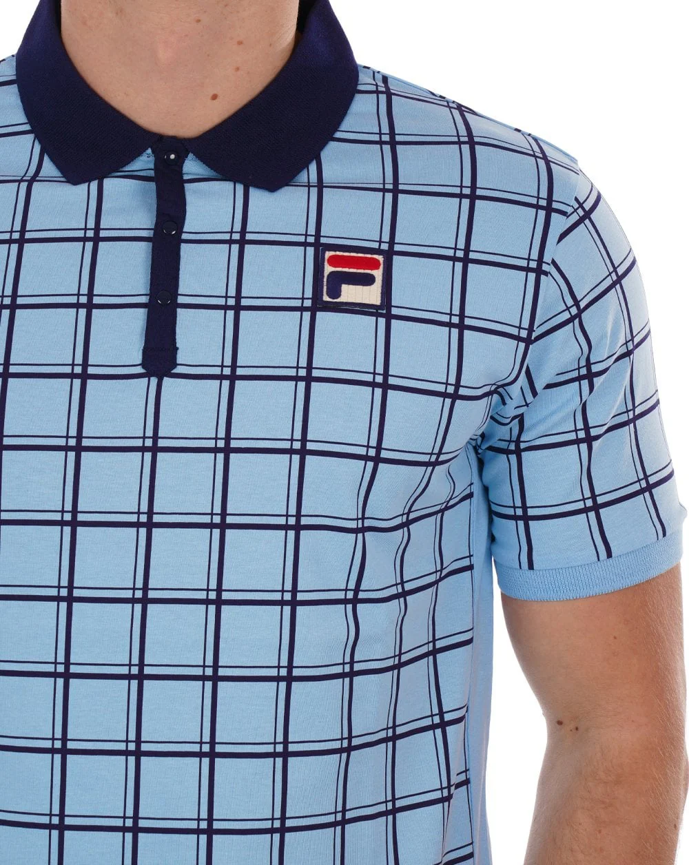 Fila Vintage Windowpane Polo Sky / Navy - Image 2