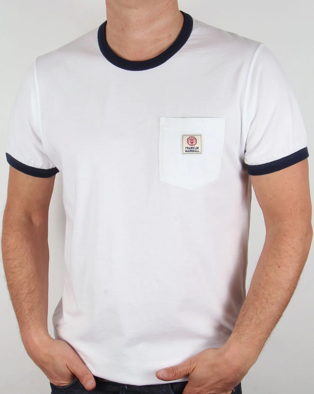 Franklin And Marshall Pocket Ringer T-shirt White
