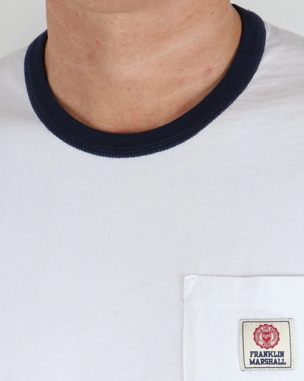 Franklin And Marshall Pocket Ringer T-shirt White - Image 2