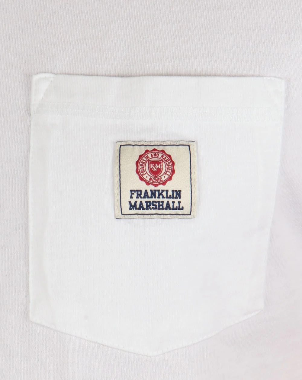 Franklin And Marshall Pocket Ringer T-shirt White - Image 3