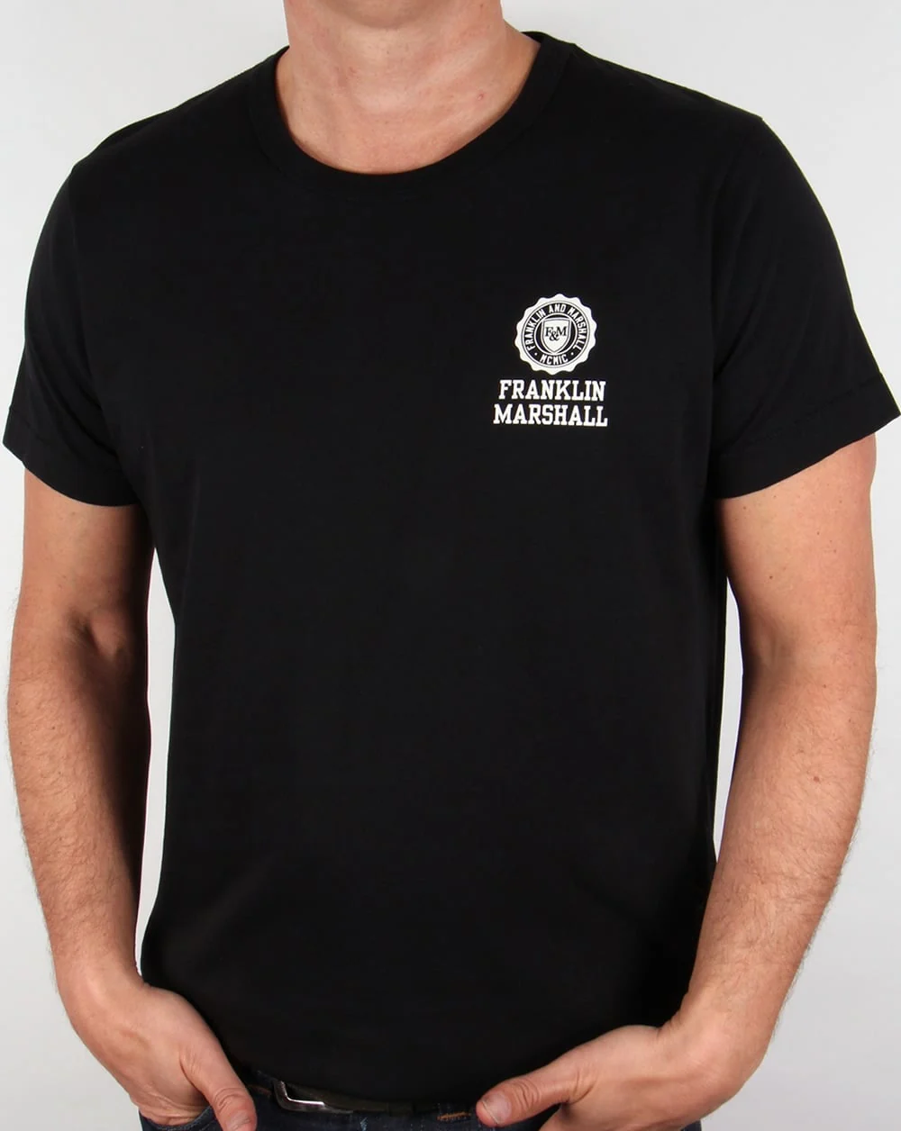 Franklin And Marshall Small Logo T-shirt Black