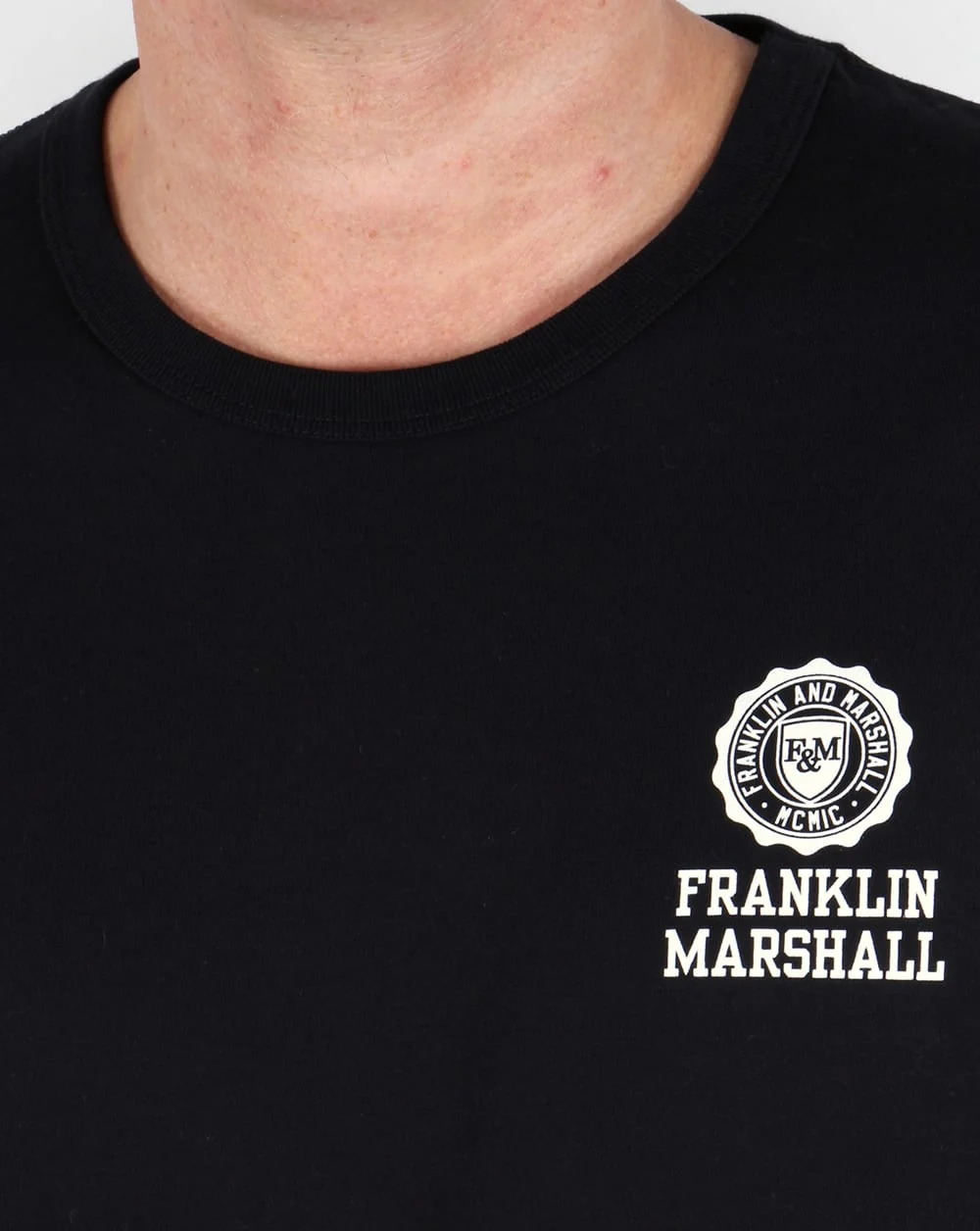 Franklin And Marshall Small Logo T-shirt Black - Image 2