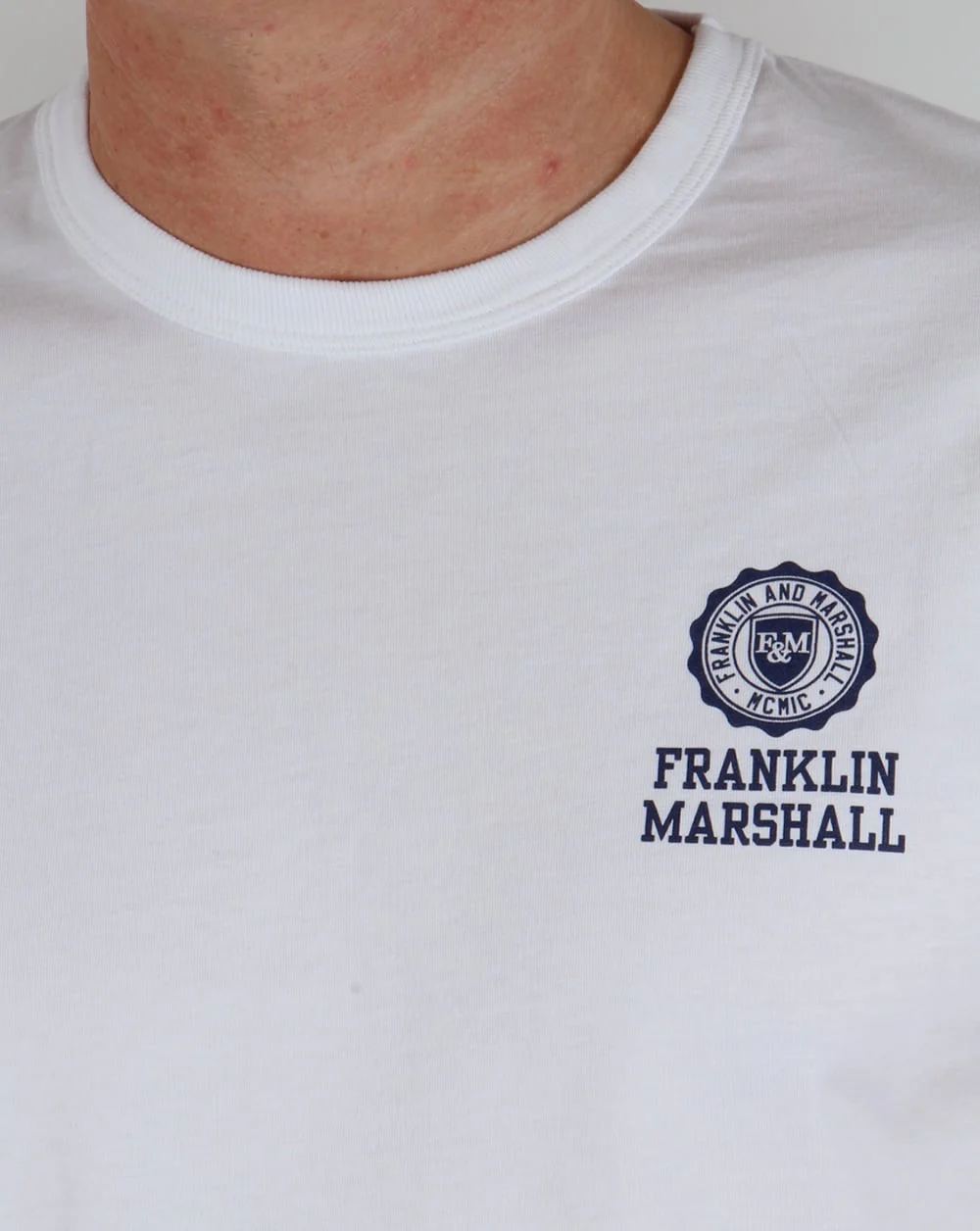 Franklin And Marshall Small Logo T-shirt White - Image 2