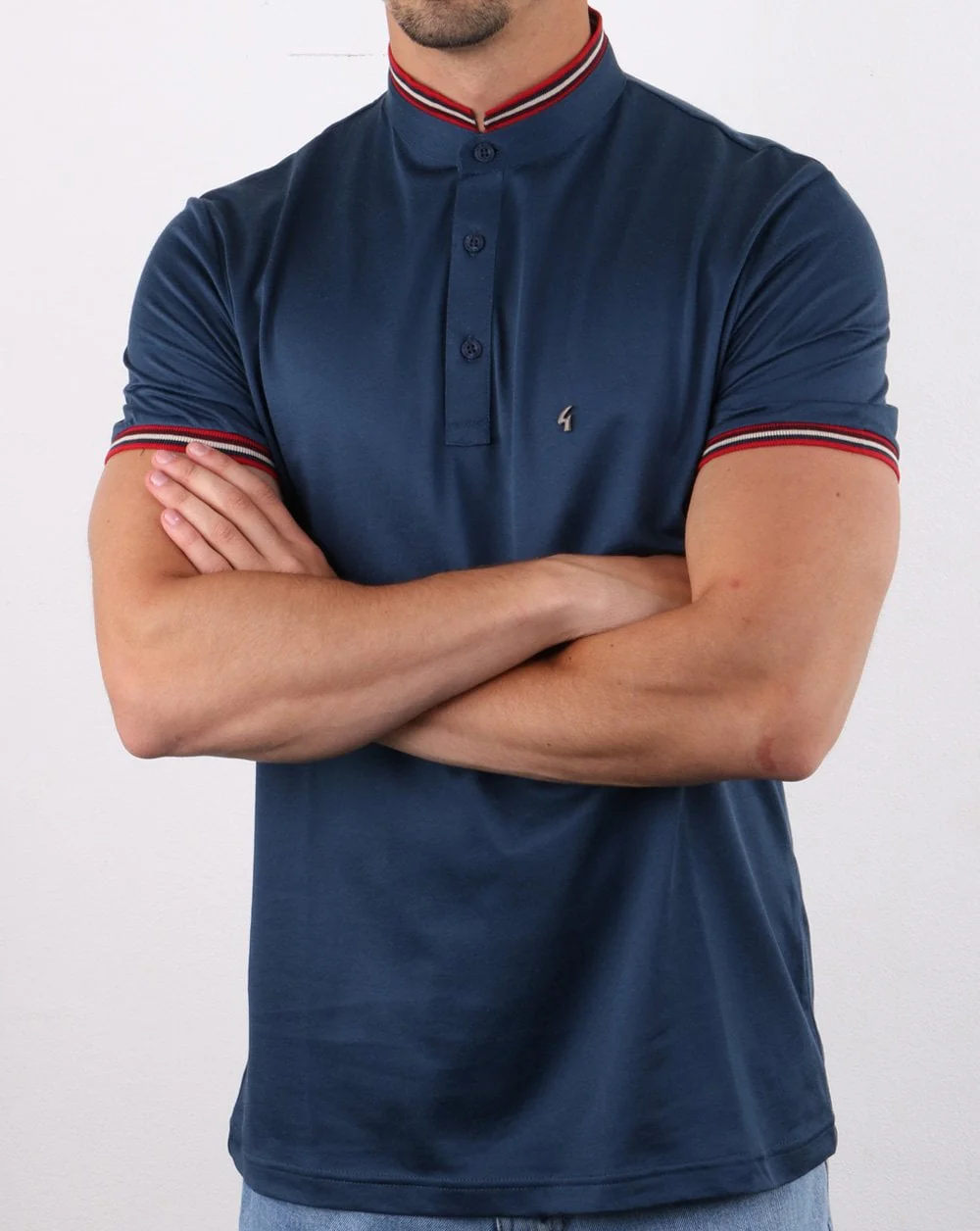 Gabicci Vintage Convoy Polo Shirt Storm - Image 3