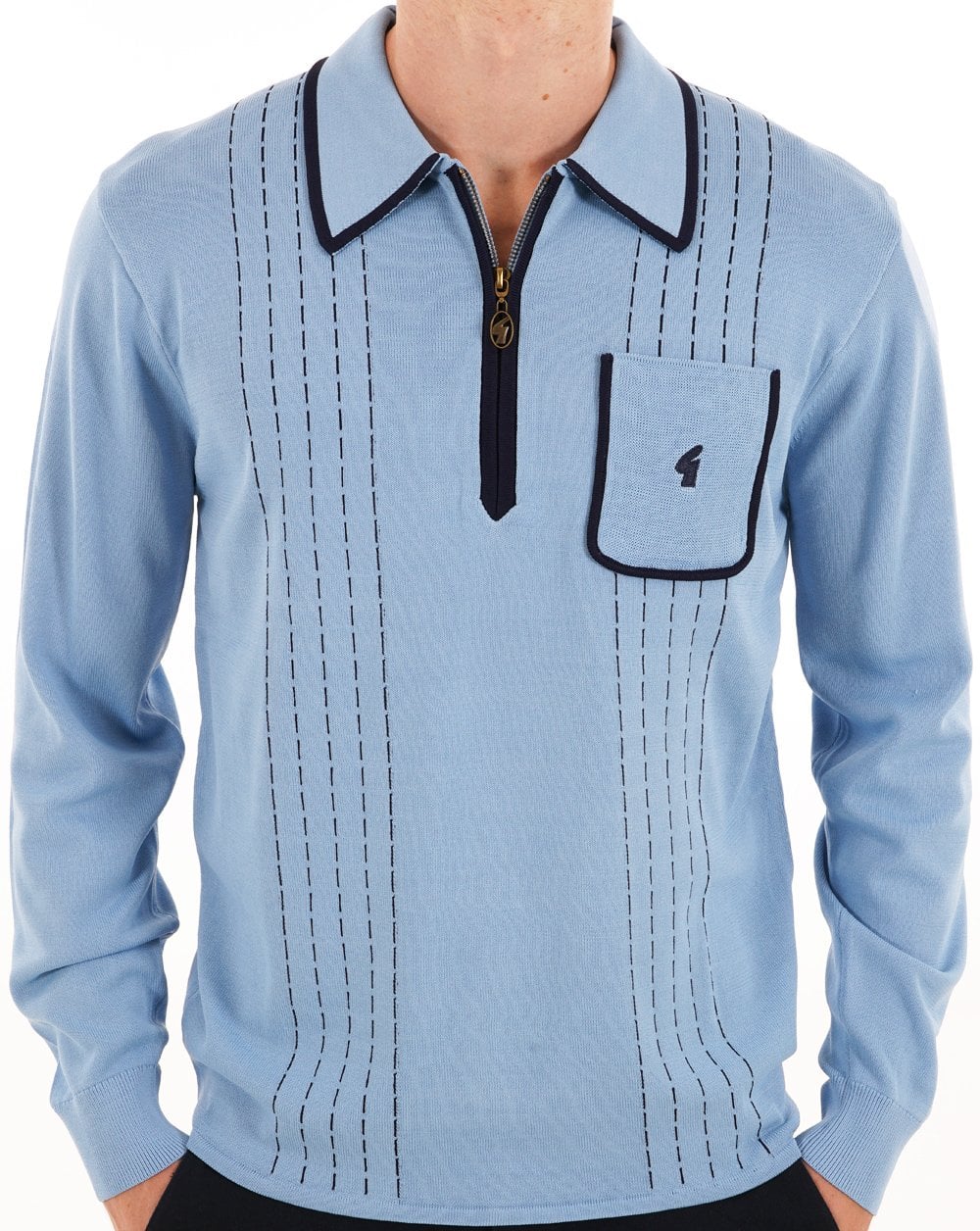 Gabicci Vintage Darron Archive Polo Blue - Image 4