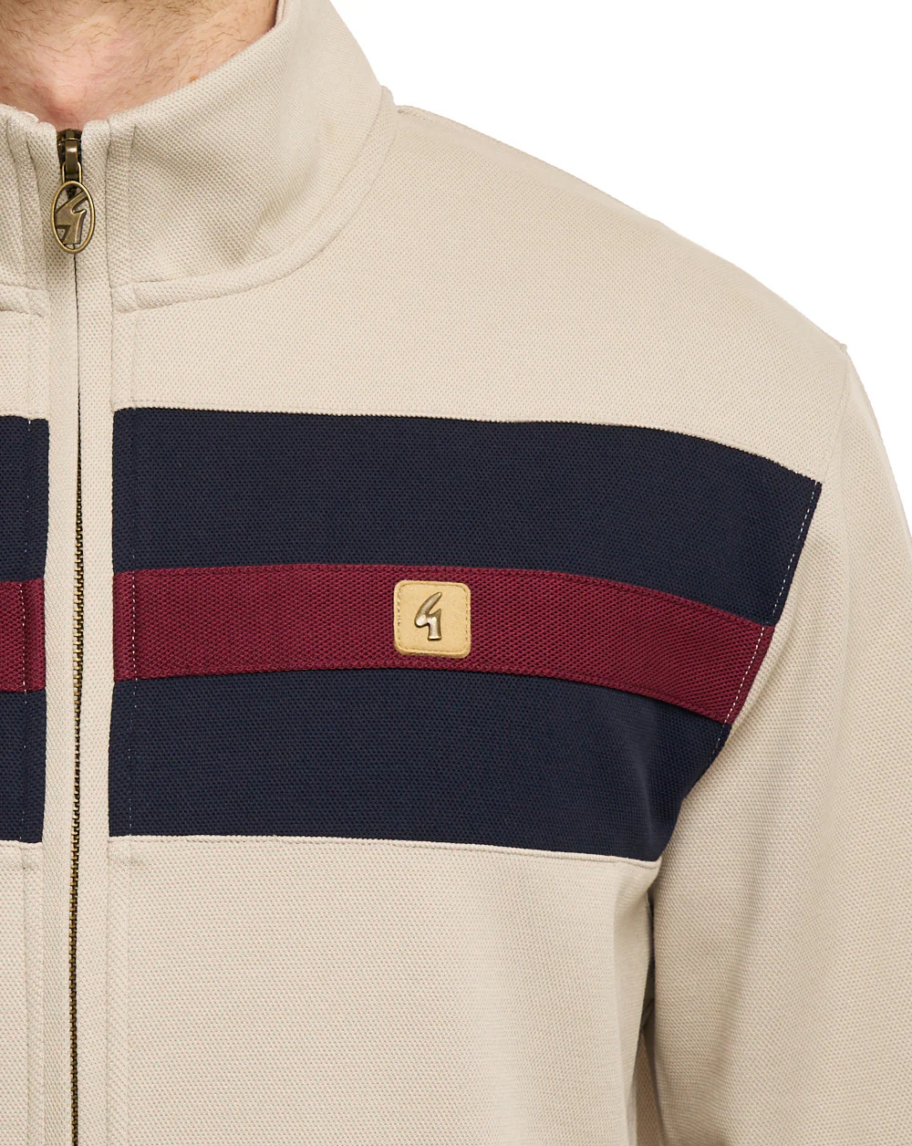 Gabicci Vintage Escher Track Top Cement - Image 2