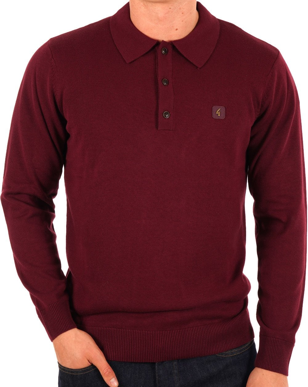 Gabicci Vintage Francesco Knitted Polo Shirt Port