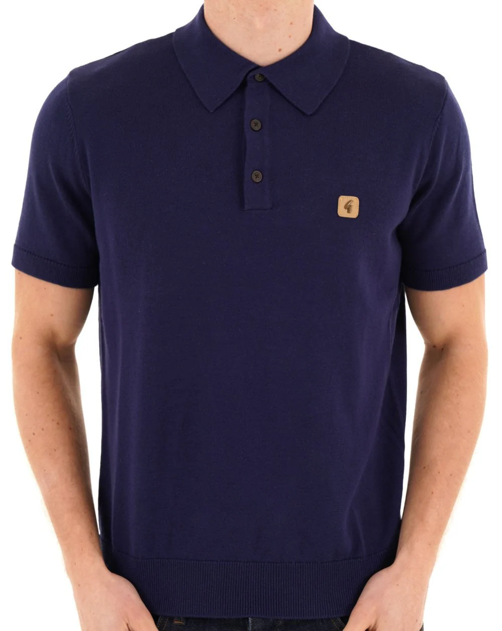 Gabicci Vintage Jackson Knit Polo True Blue - Image 4