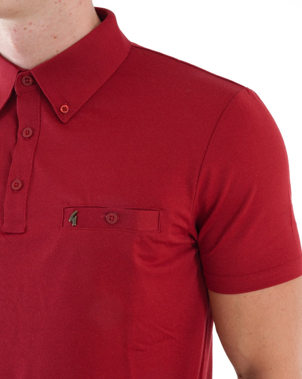 Gabicci Vintage Ladro Polo Shirt Red - Image 2
