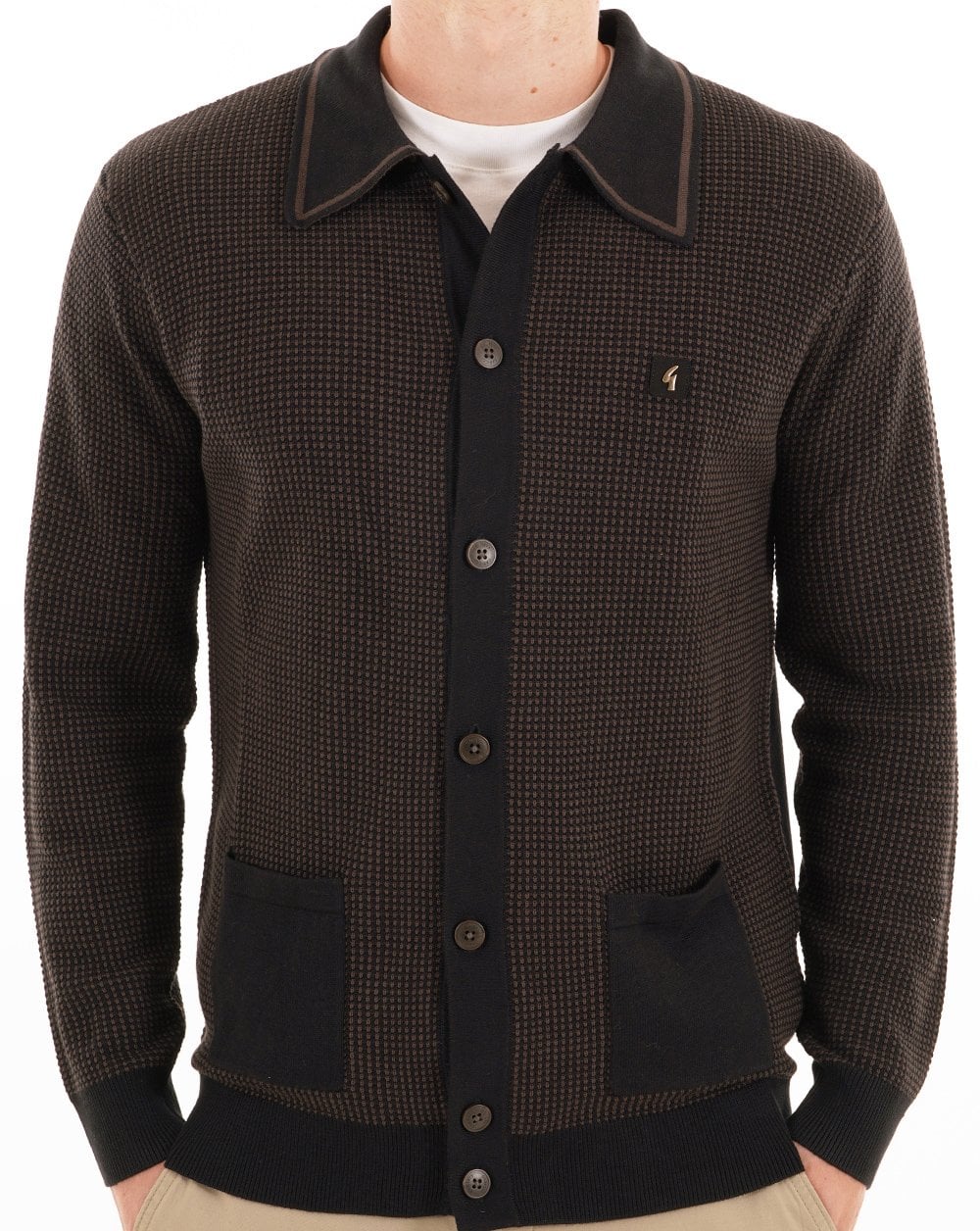 Gabicci Vintage Noel Button Through Knit Black - Image 4