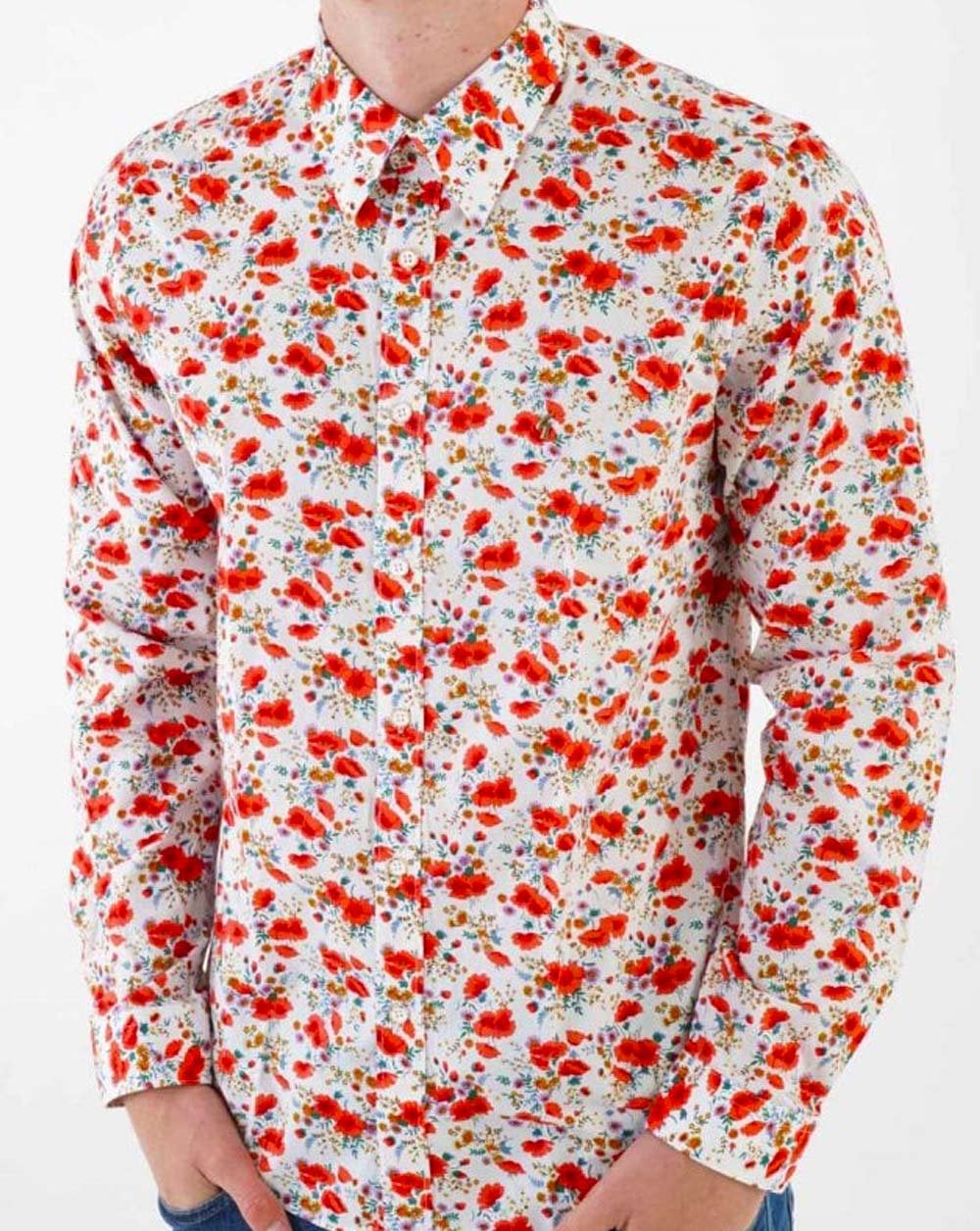 Gabicci Vintage Opium Shirt Cream - Image 3