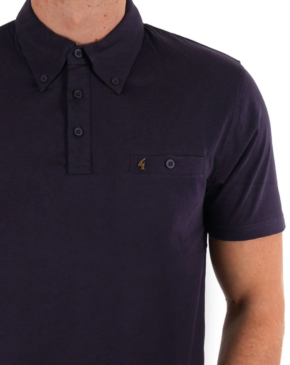 Gabicci Vintage Polo Shirt Navy - Image 2