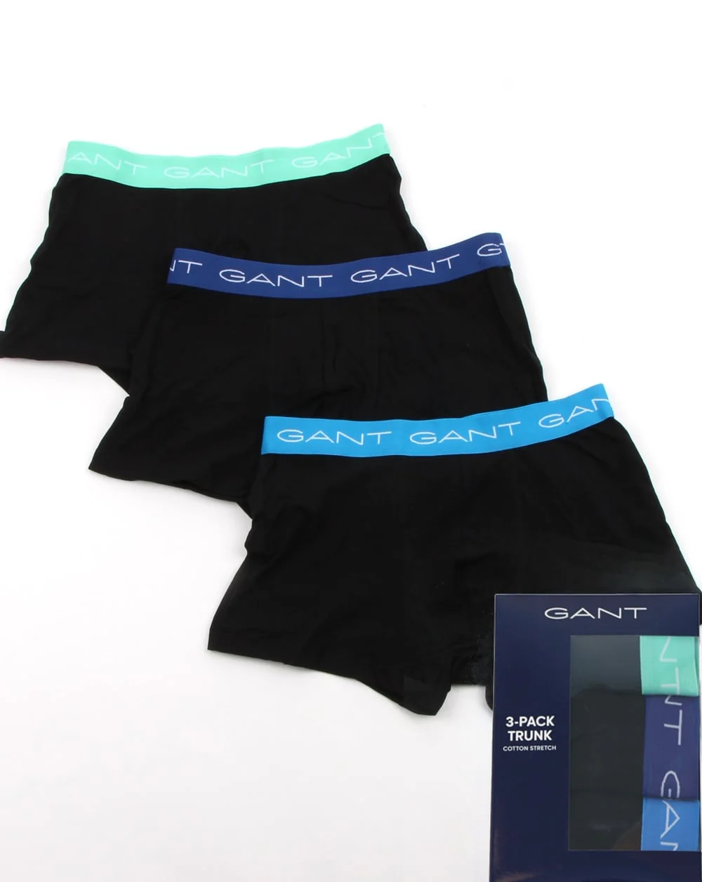 Gant 3 Pack Cotton Trunks Black