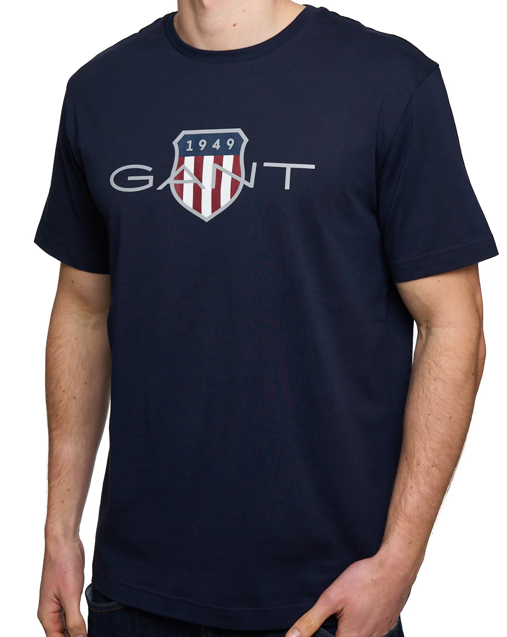 Gant Archive Shield T Shirt Navy Blue - Image 2