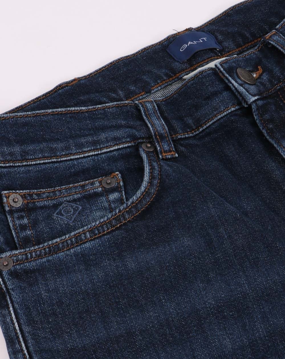 Gant Arley Regular Fit Jeans Dark Blue Worn In - Image 5