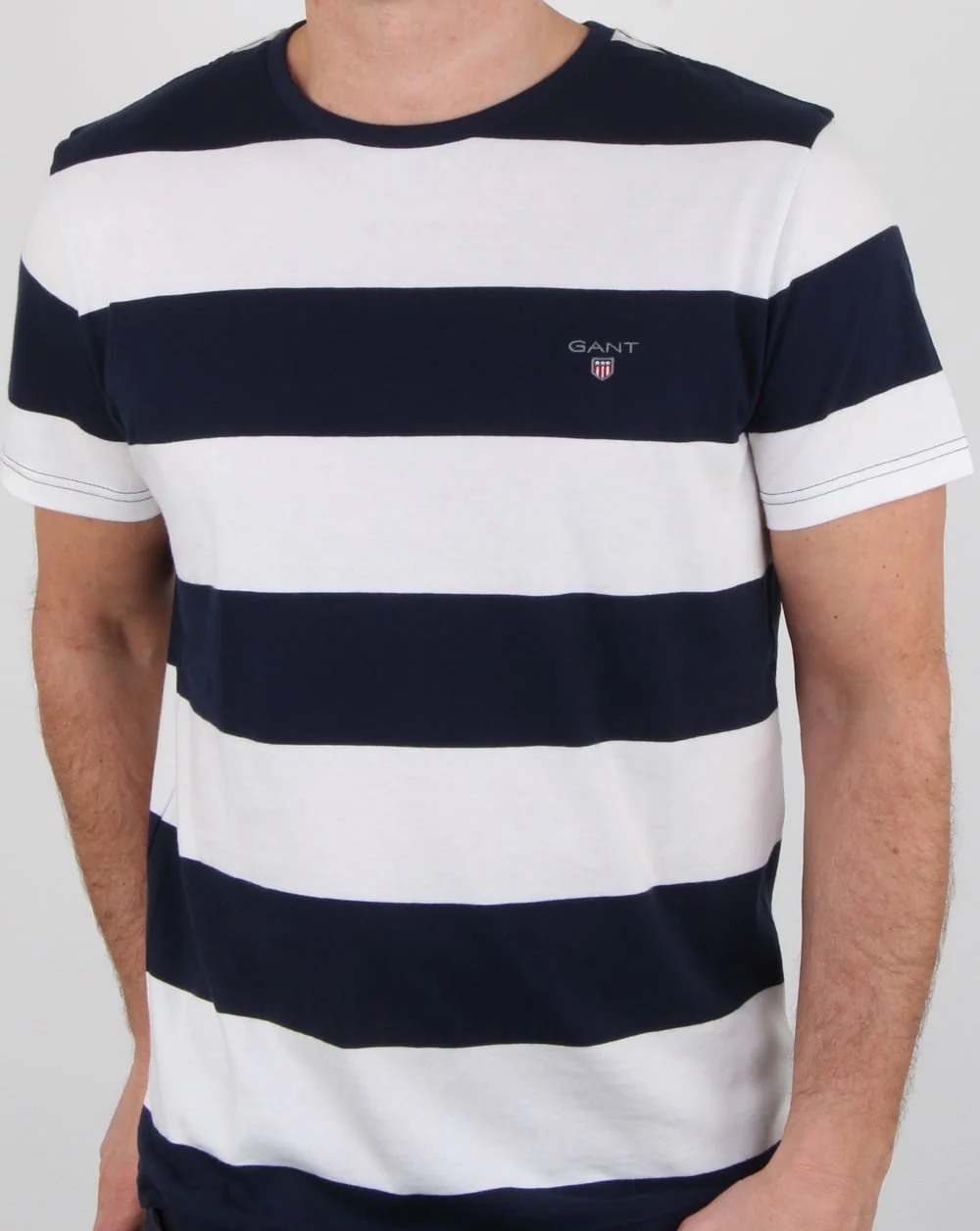 Gant Barstripe T Shirt Eggshell - Image 3