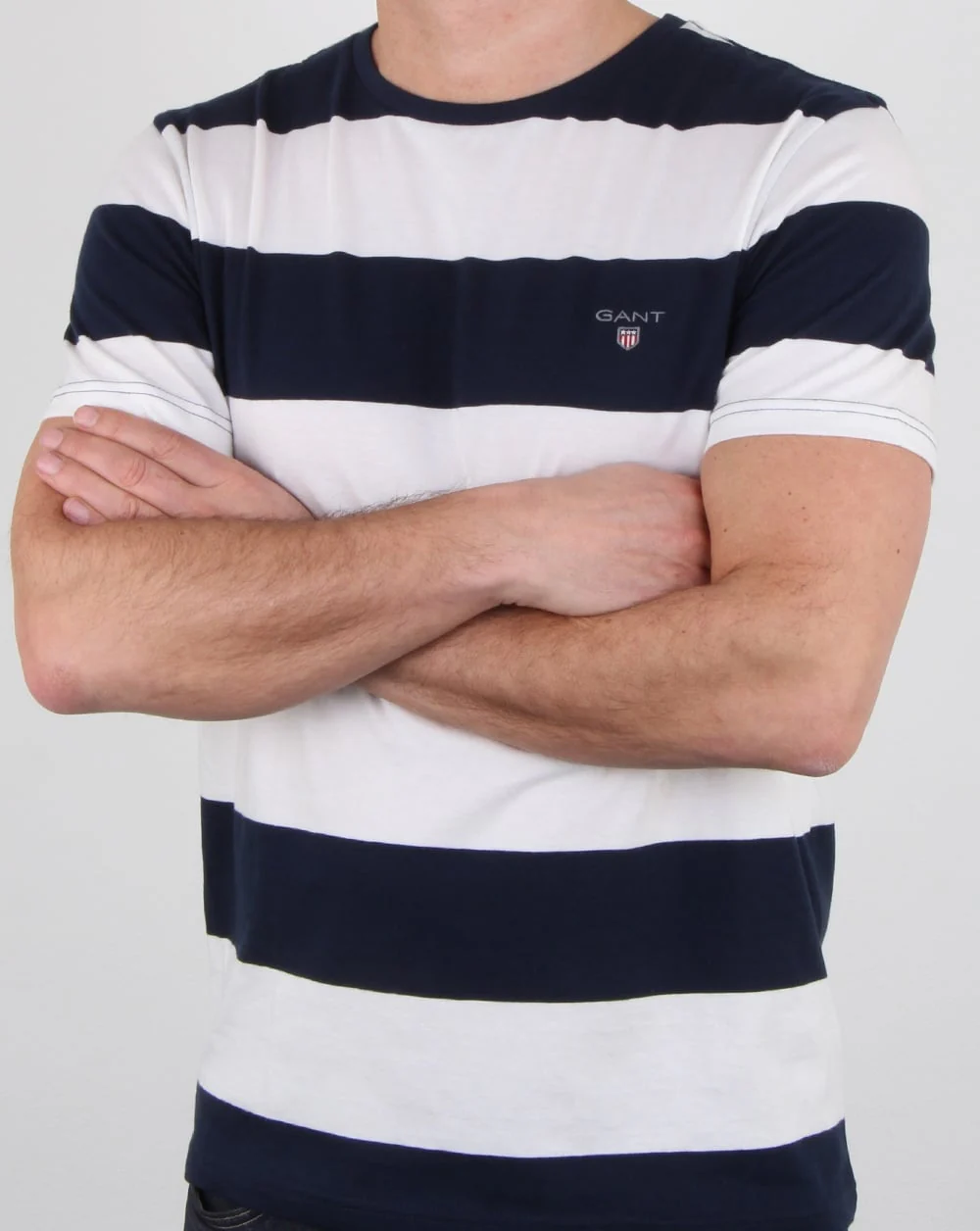 Gant Barstripe T Shirt Eggshell - Image 4
