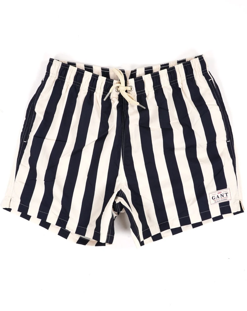 Gant Block Striped Swim Shorts Navy Blue