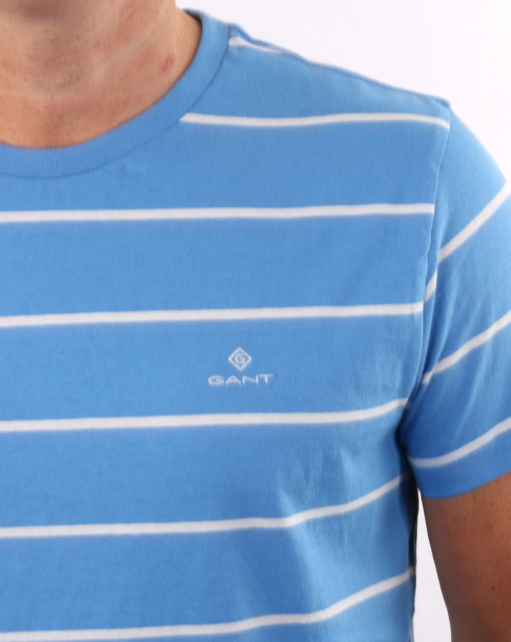 Gant Breton Stripe Short Sleeve T-shirt Pacific Blue - Image 3