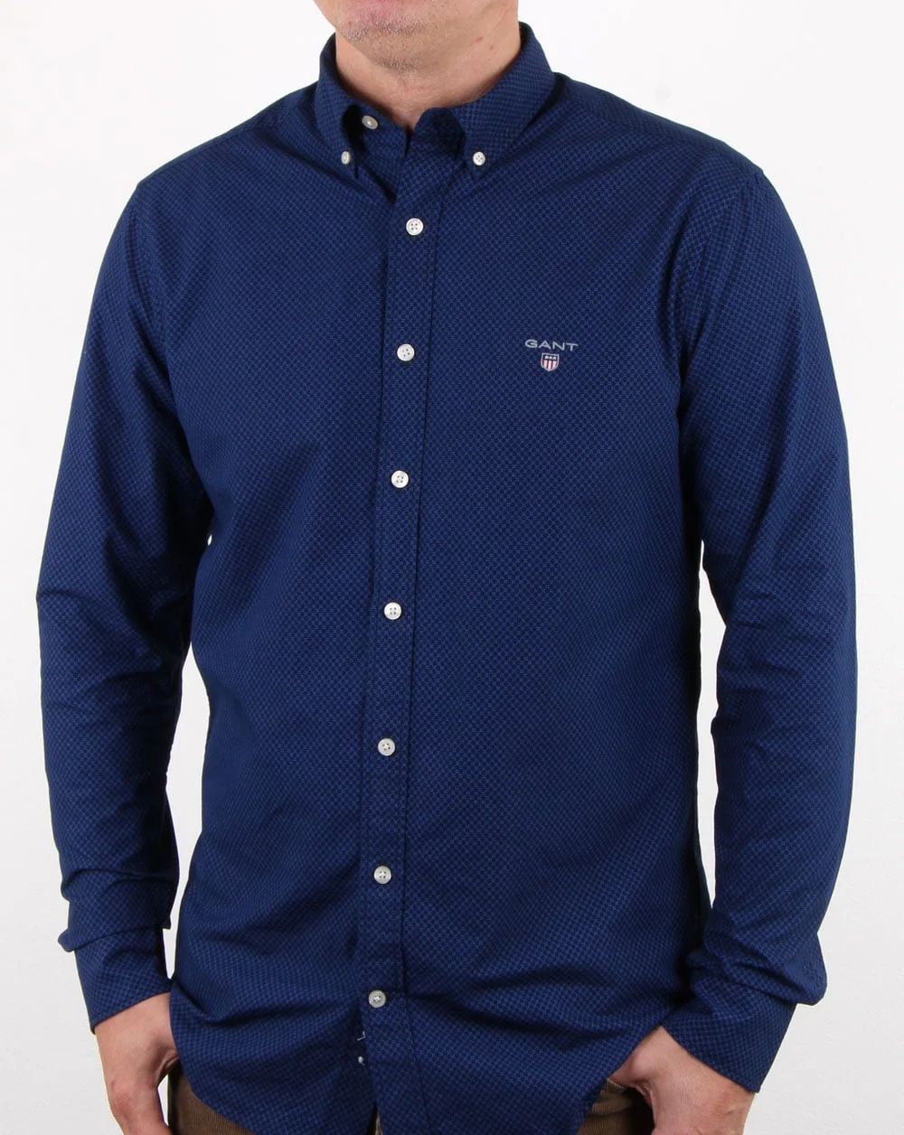 Gant Broadcloth Dot Shirt Yale Blue - Image 2