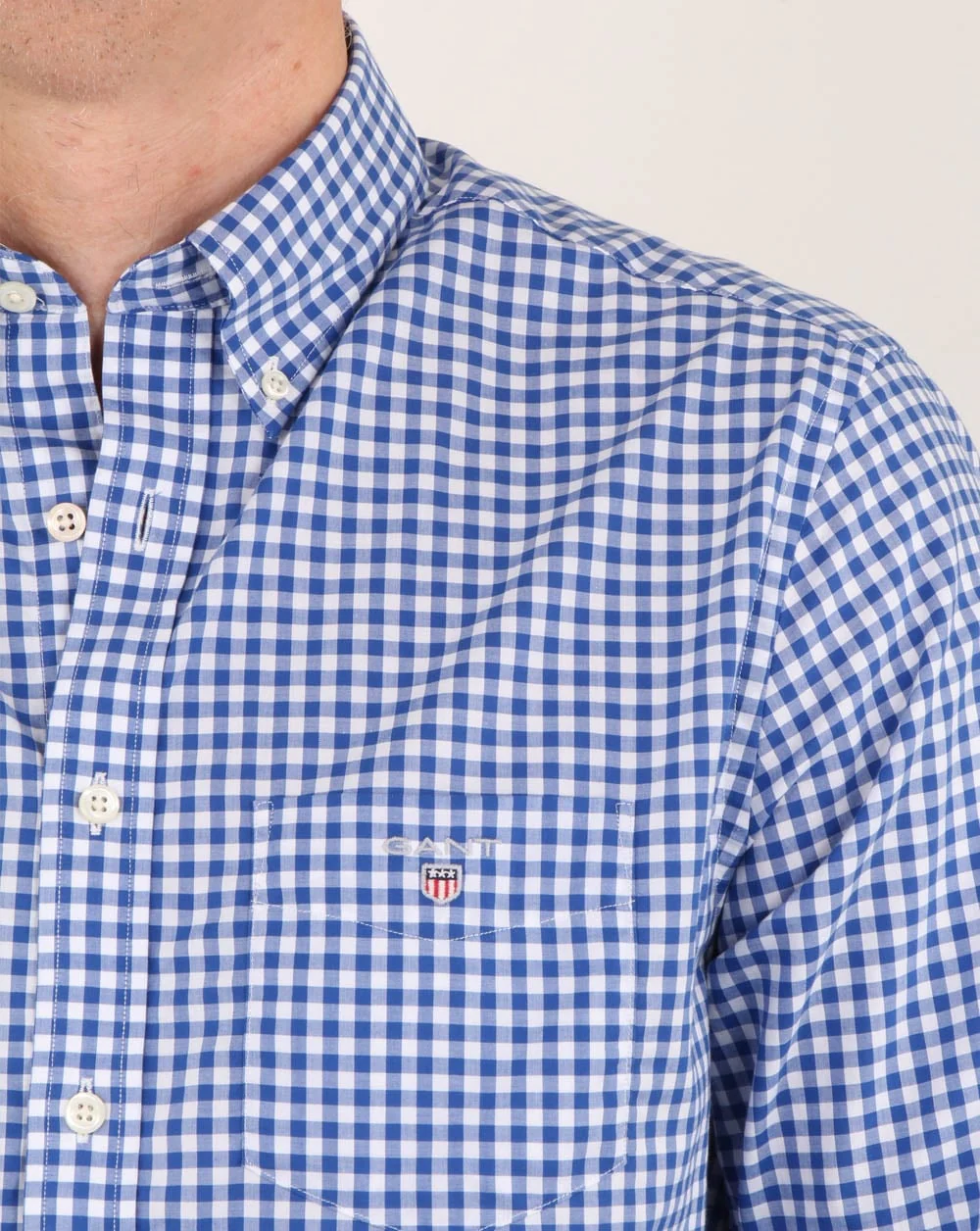 Gant Broadcloth Gingham Shirt Yale Blue - Image 2