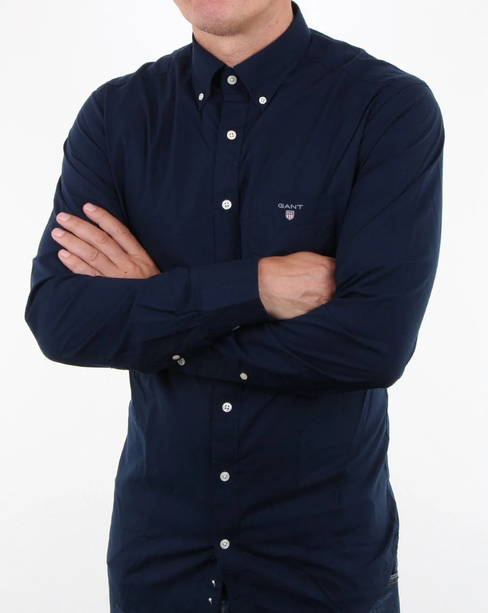 Gant Broadcloth Shirt Navy - Image 3