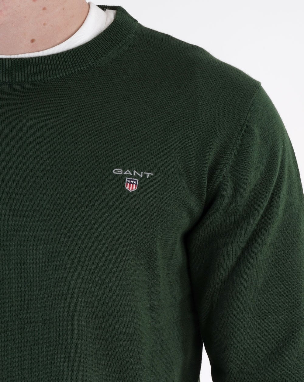 Gant Classic Crew Neck Jumper Green - Image 2
