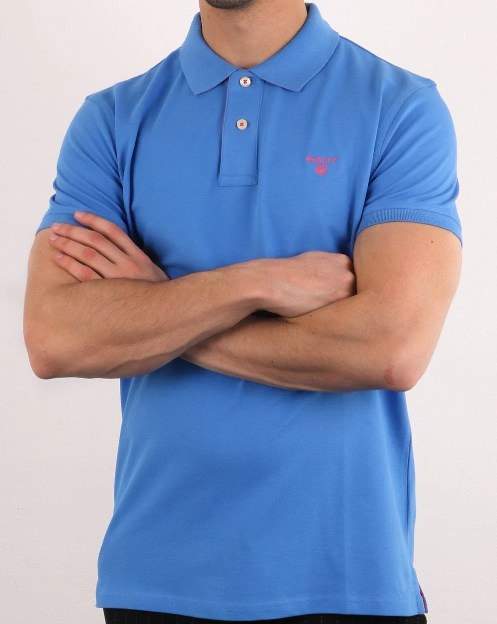 Gant Contrast Collar Polo Shirt Palace Blue - Image 4