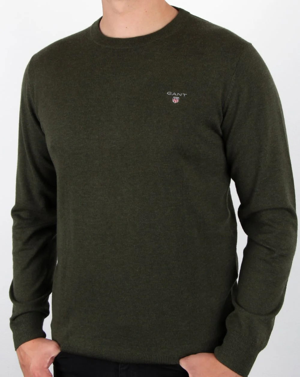 Gant Cotton Wool Jumper Hunter Green