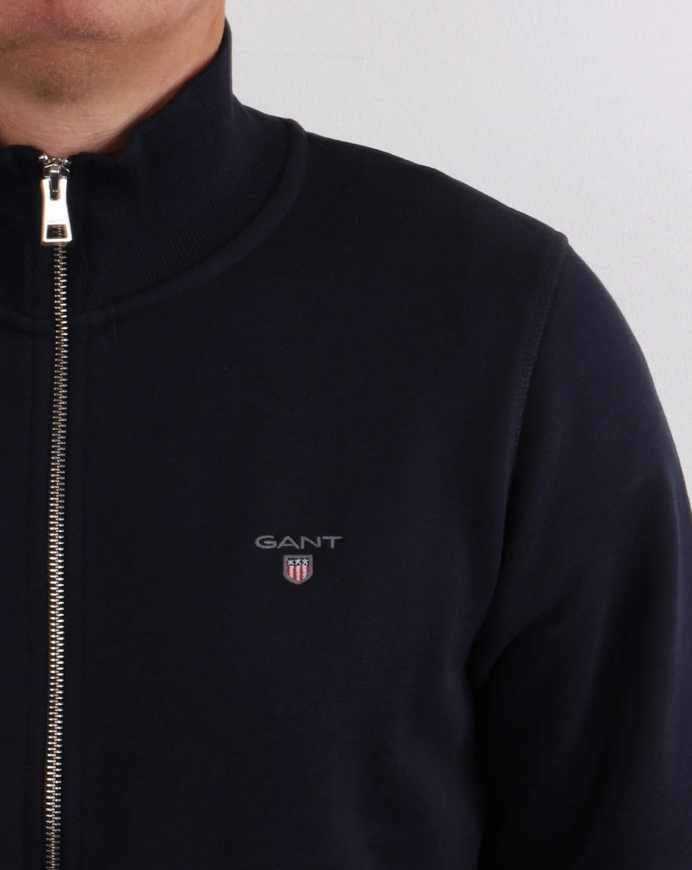 Gant Full Zip Sweatshirt Navy - Image 2
