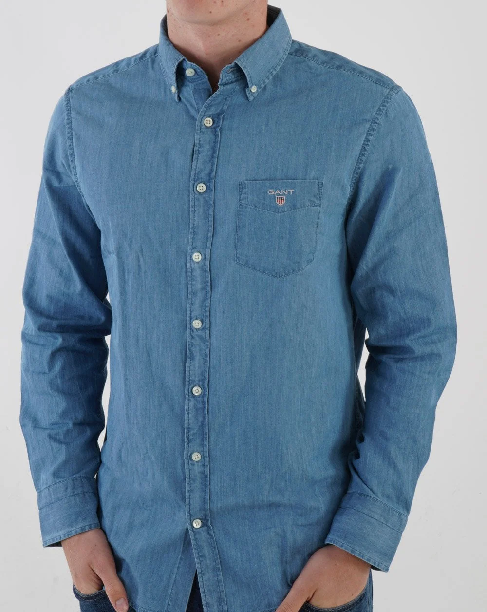 Gant Indigo Shirt Light Blue - Image 4