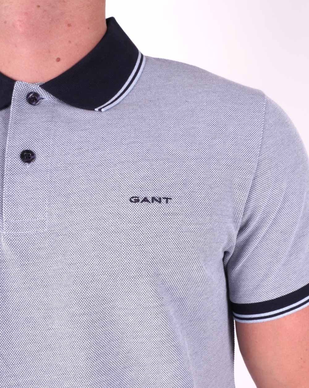 Gant Oxford Pique Polo Gentle Blue - Image 2