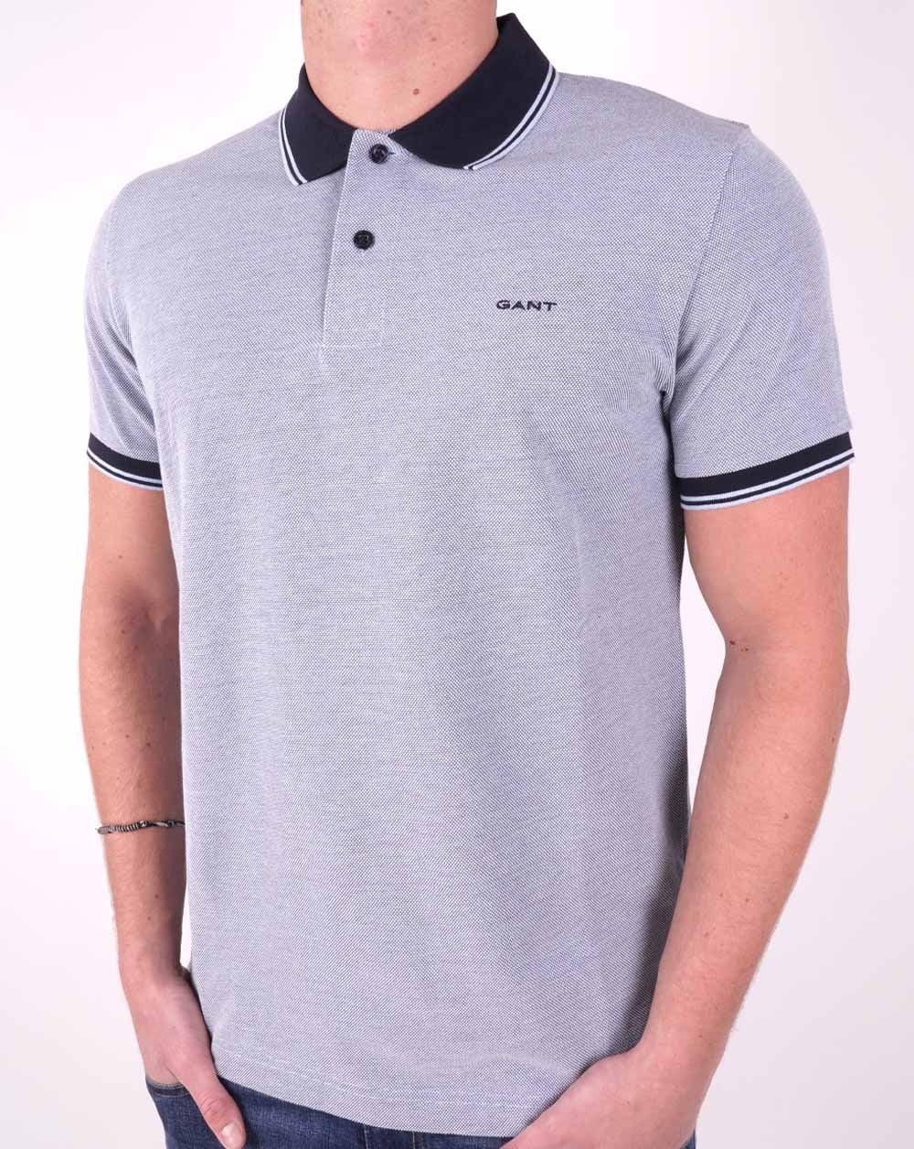 Gant Oxford Pique Polo Gentle Blue - Image 3