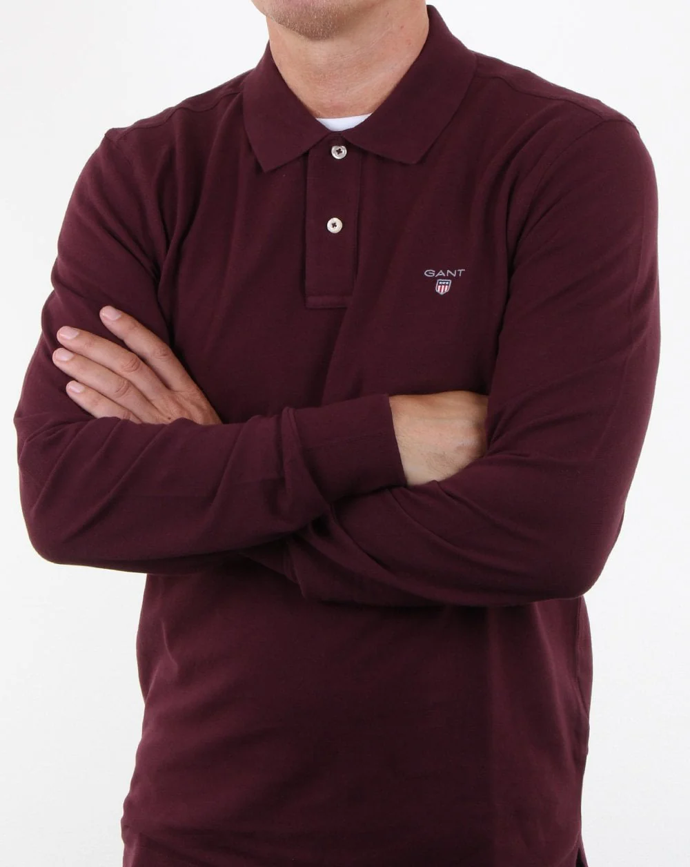 Gant Pique Ls Rugger Polo Purple Fig - Image 2