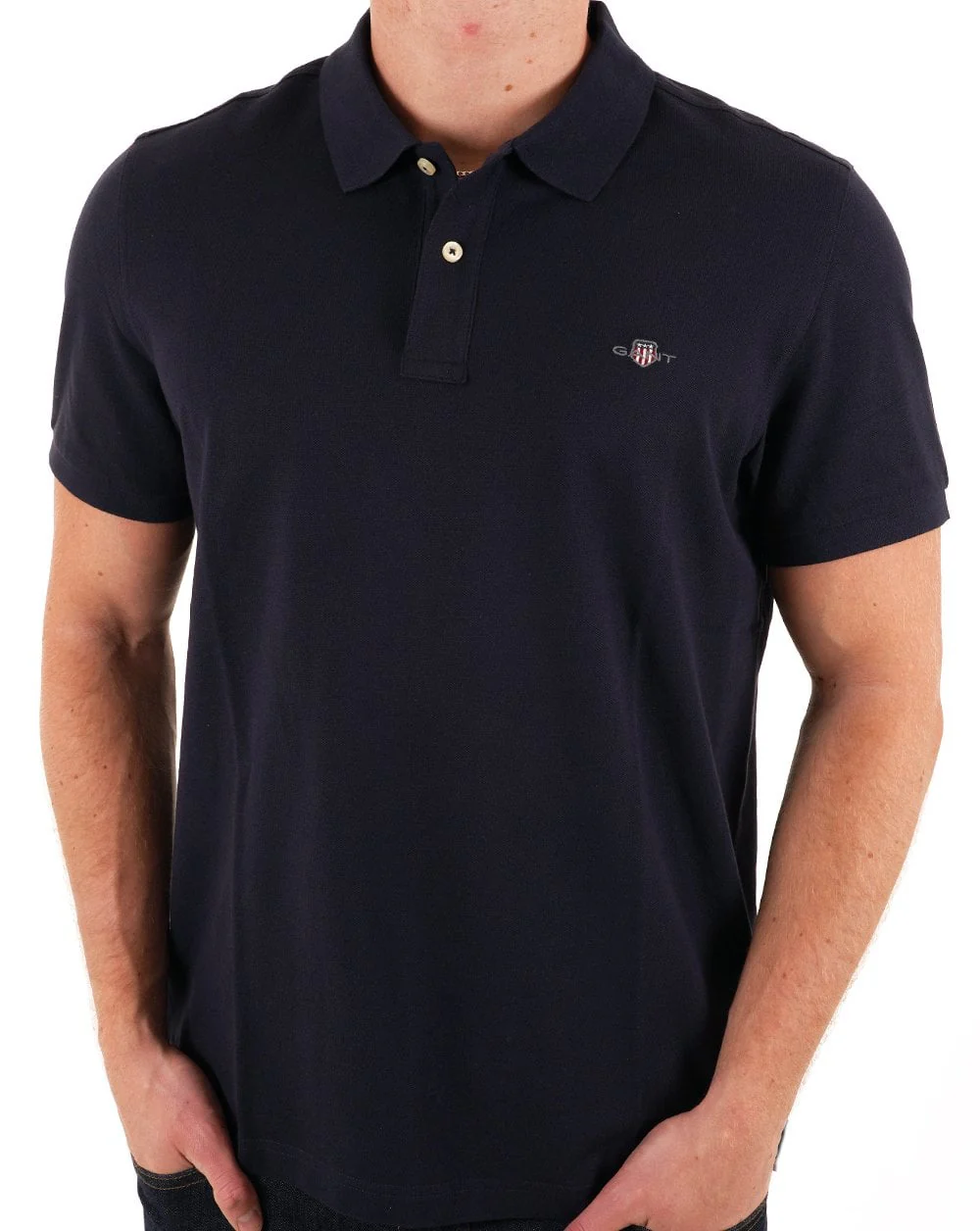 Gant Pique Rugger Polo Navy - Image 4