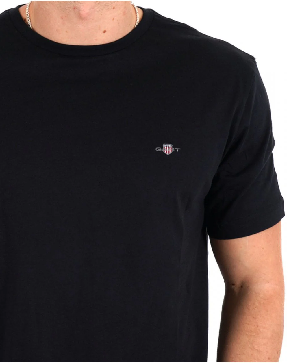 Gant Shield Crew T Shirt Black - Image 2