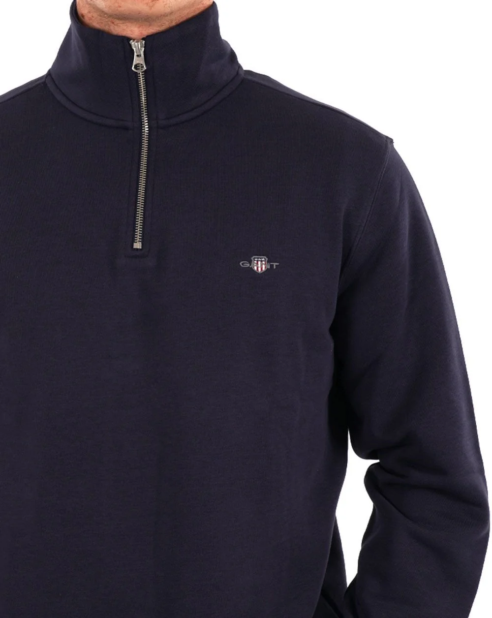 Gant Shield Half Zip Sweat Navy Blue - Image 2