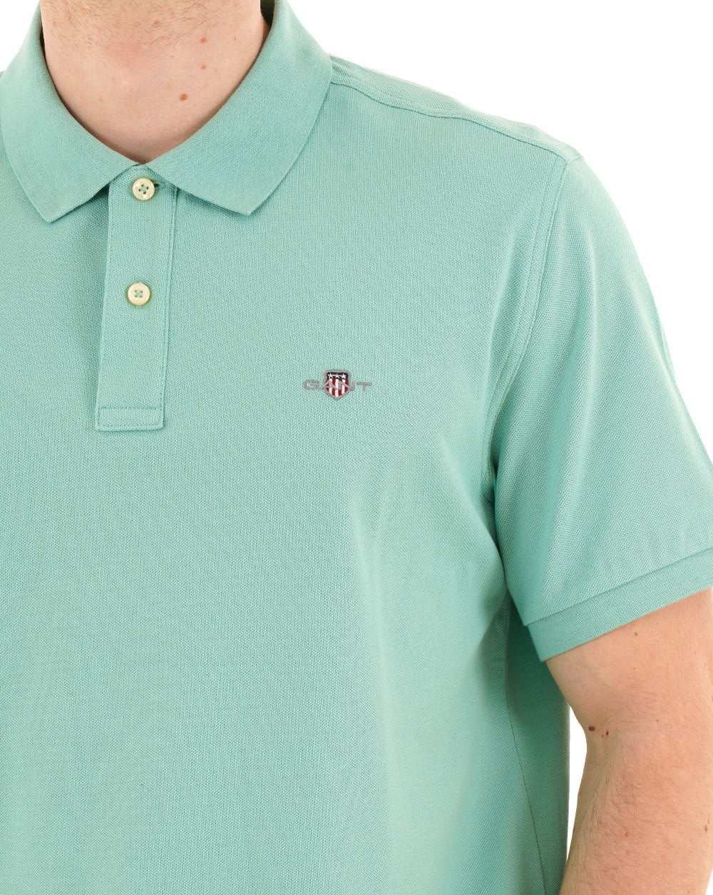 Gant Shield Pique Polo Light Turquoise - Image 2