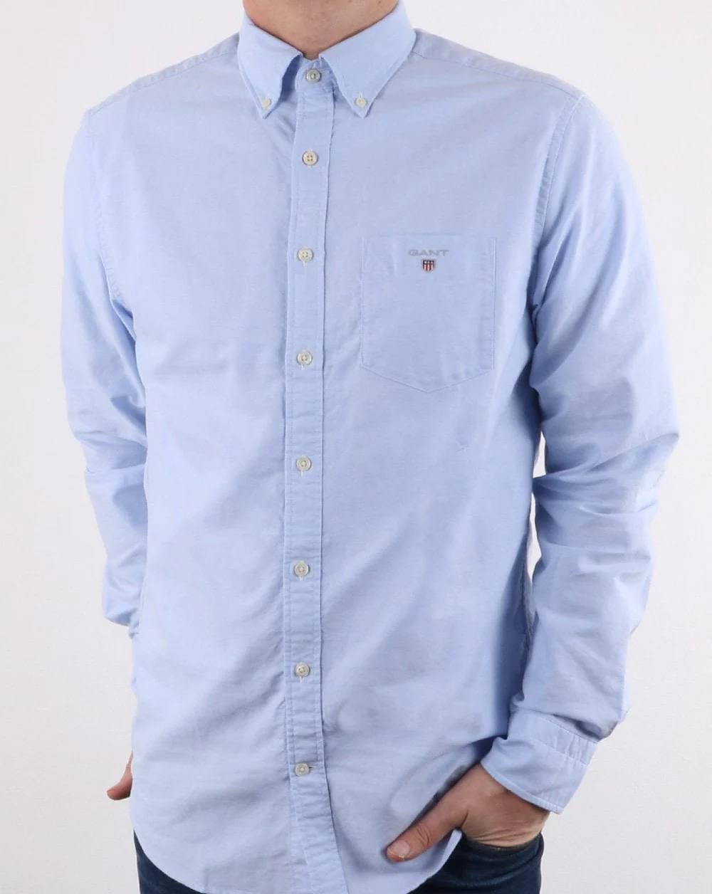 Gant The Oxford Button Down Shirt Capri Blue - Image 3