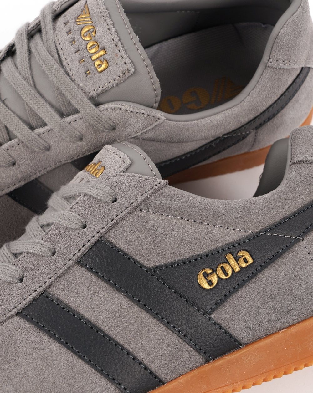 Gola Harrier Suede Trainer Cement / Storm - Image 3