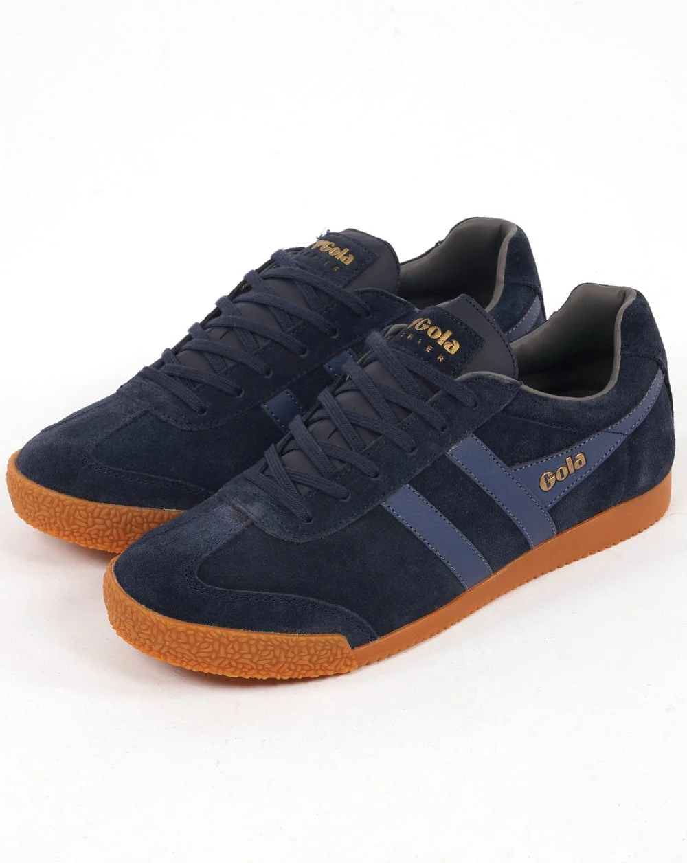 Gola Harrier Suede Trainer Navy/Moonlight/Ash - Image 2