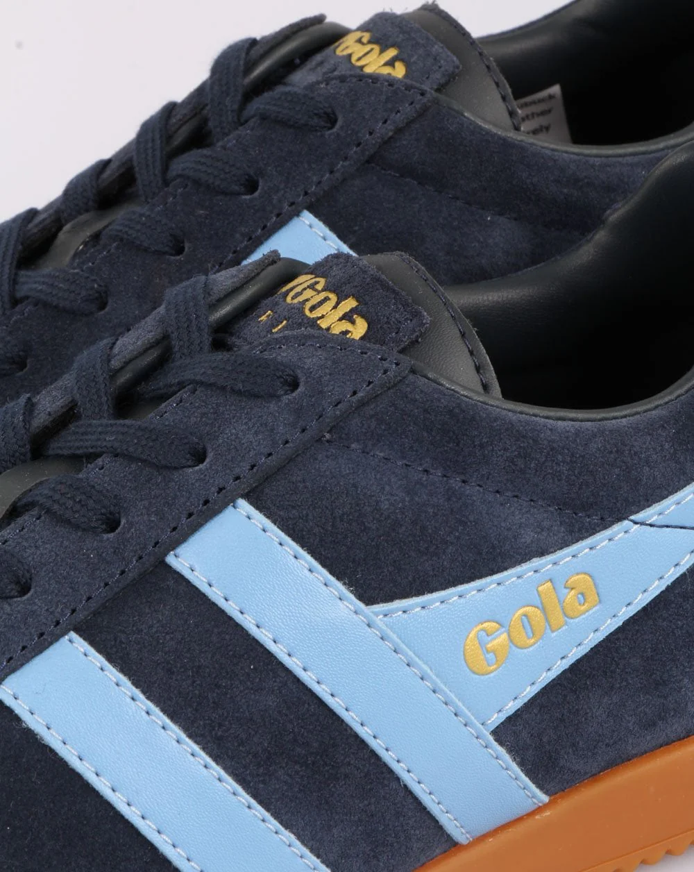 Gola Harrier Suede Trainer Navy/Sky Blue - Image 4