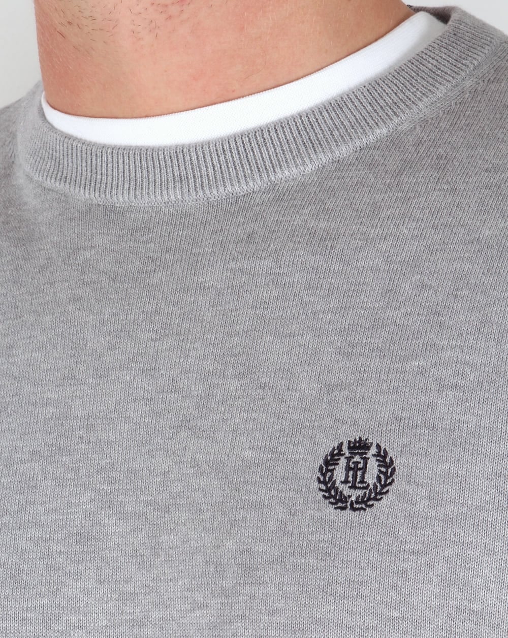 Henri Lloyd Crew Neck Knit Grey Marl - Image 2